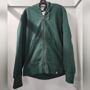 American Giant Classic Full Zip Hoodie Mens Medium Forest Green Heavyweight USA